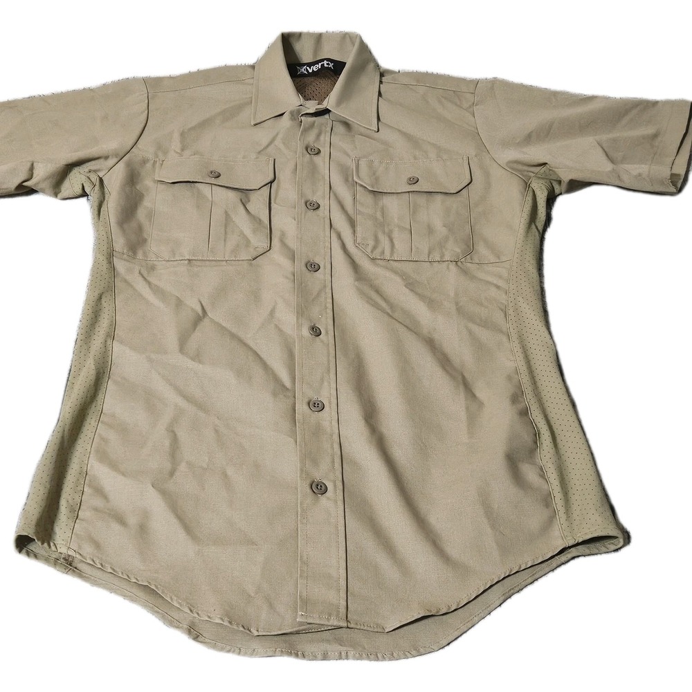 Vertx Phantom Tan Vented‎ Short sleeve Work Shirt Mens Size S Small Tactical